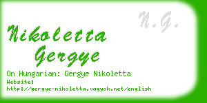 nikoletta gergye business card
